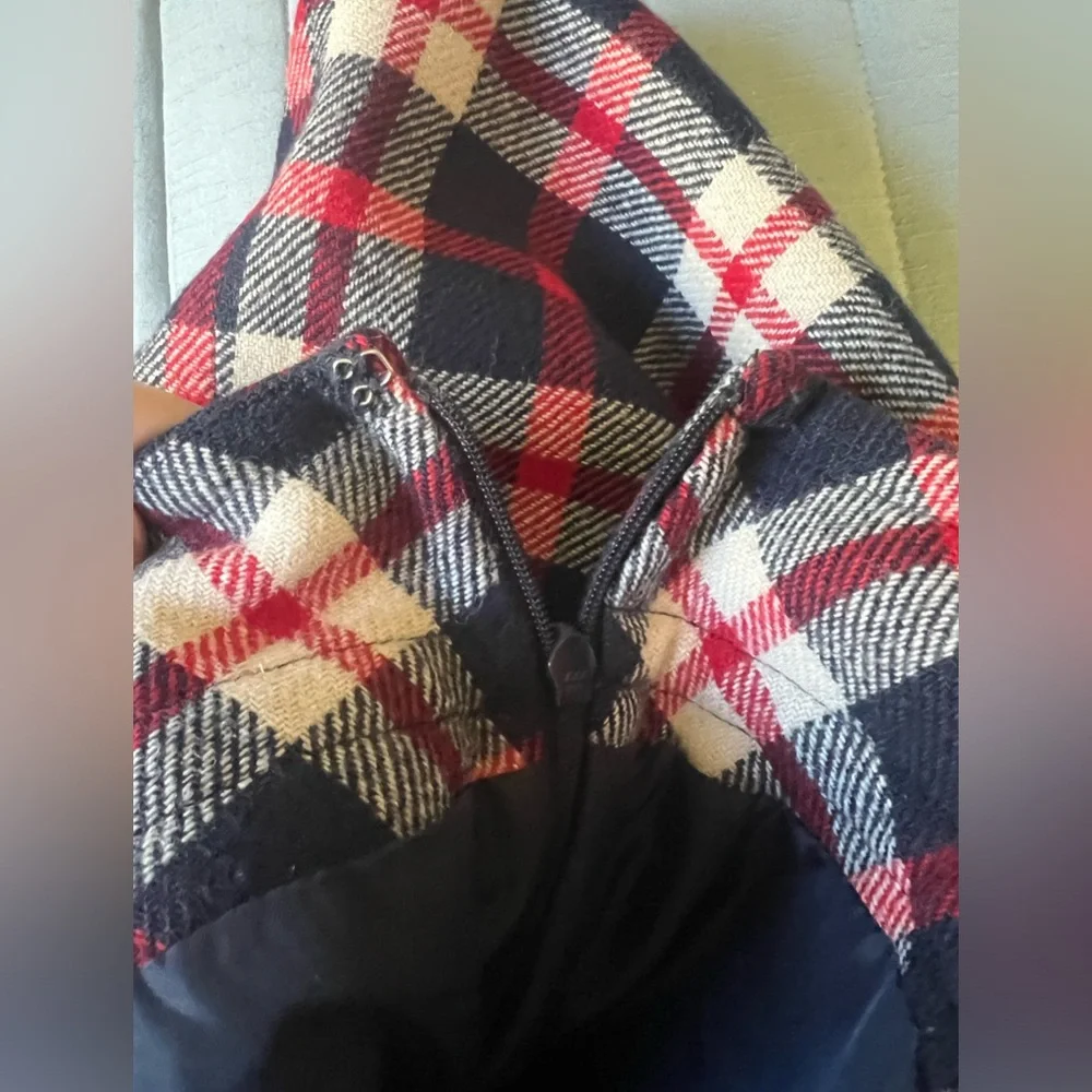 Talbots Plaid Wool Blend Lined Pencil Skirt